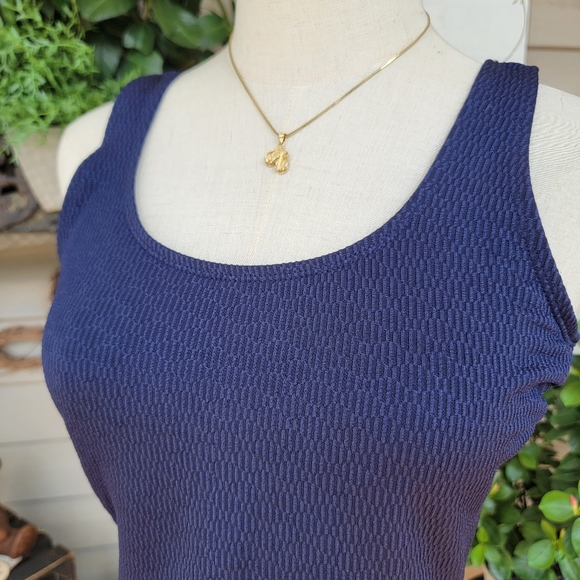 ISLANDER ♡ Gorgeous Navy Blue 1pc Scoop Neck Open Low Back Bralette Swimsuit 10 - Picture 7 of 17